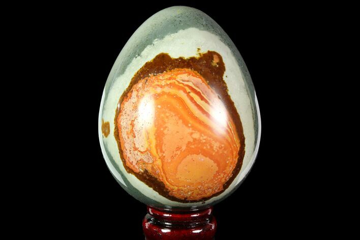 Polished Polychrome Jasper Egg - Madagascar #118692